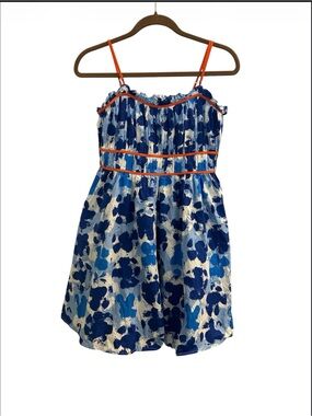 Peach Love 100% cotton Sundress with Orange Accents